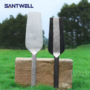 Truelle en acier déformé monobloc |   Outil de maçonnerie double/simple face pour la pose de briques et le plâtrage - Product Image 6