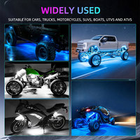 Lumières de roche LED RVB de haute qualité avec télécommande APP étanche 9 Led pour voiture camion dessous de caisse Led Rock Light accessoires de voiture