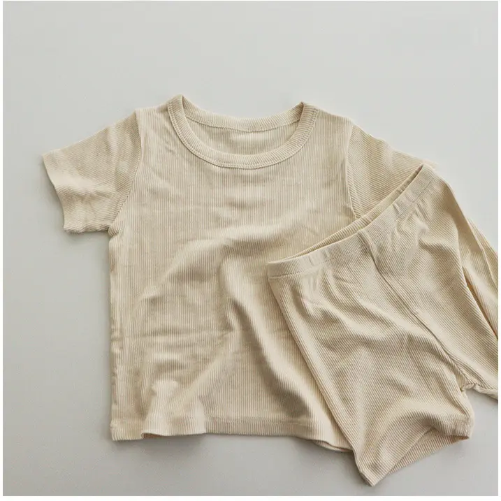 Ummer-Conjunto de ropa informal para bebé, 2 uds., mallas de algodón de manga corta