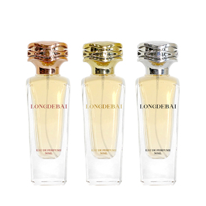 Wholesale clear Irregularity Glass Perfume <b>Spray</b> <b>Bottle</b> 50ml 100ml Gold Cap Crimp <b>Empty</b> Perfume <b>Bottle</b> with Gift Box - Product Image 3