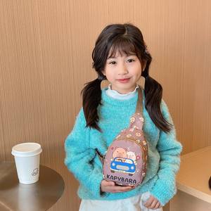 Capybara Kinder-Tasche für Jungen und Mädchen, Lässige Süße Brusttasche, Outdoor-Reise-Münzbörse, Schulter-Umhängetasche im Großhandel - Product Image 4