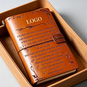 Journal de voyage en cuir 140 pages avec boucle, cadeau pour maman, papa, fils - Noël, anniversaire, remise de diplôme, fête des pères, Saint-Valentin - Product Image 2