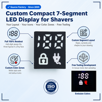 Affichage LED professionnel personnalisé à 7 segments, module lumineux blanc à 3 chiffres, icône de verrouillage de voyage pour fournisseurs de rasoirs électriques