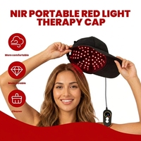 Gorro de Terapia de Luz Roja de 850nm con 148 LED y Fuente de Alimentación de 75w para Alivio del Dolor de Cabeza
