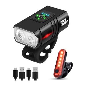 Customized Outdoor Riding Equipment USB Rechargeable ABS LED Waterproof IPX4 1000LM 6 Modes <b>Bicycle</b> <b>Light</b> Set - Product Image 1