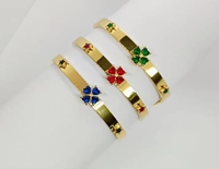 Étanche Personnalisé Initial Amour Bracelet Kaléidoscope Personnalisé Logo Personnalisé Fermoir Bracelet Clip sur Mode Zircon Bracelets