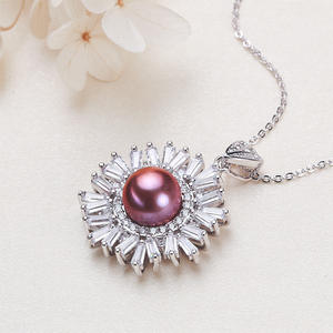 Bijoux Edison en gros, chaîne réglable en forme de O, plaqué or véritable, pendentif en perle d'eau douce, pendentifs en perles, breloques - Product Image 3