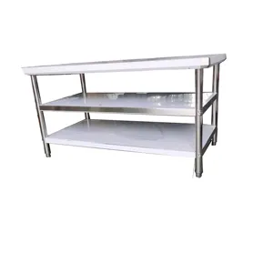 new design stainless steel working bench 3 layer working table for school use