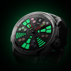 <span class=keywords><strong>Montre</strong></span> automatique mécanique lumineuse pour <span class=keywords><strong>homme</strong></span> LUCKY HARVEY Player Series Sangong Poker avec figurine mobile ZLS301 - Product Image 2