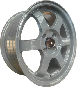 Nouvelles jantes de voiture de course HRW PROJECT personnalisées gris canon TE37 15x6.5J 4X100 4X114.3 ET40mm en alliage d'aluminium coulé pour - Product Image 2