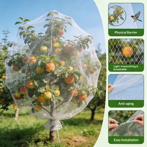 DaringFish Filet de protection transfrontalier anti-insectes et anti-oiseaux pour arbres fruitiers, avec fermeture éclair, perméable à la lumière, anti-moustiques agricole - Product Image 2