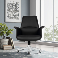 Prix d'usine à dossier haut PDG Mobilier de bureau exécutif commercial Chaise de travail de luxe Chaise de bureau en cuir artificiel