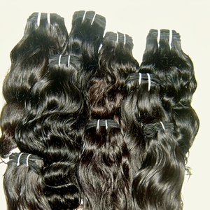 Cabello Humano Remy de la Mejor Calidad, Ondulado, Doble Trama a Máquina, Cabello Indio, Sin Caída, Sin Enredos, Apto para Todos los Colores - Product Image 1