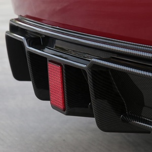 Difusor de parachoques trasero de coche estilo fibra de carbono alerón trasero de labio Posterior para Tesla <span class=keywords><strong>Model</strong></span> <span class=keywords><strong>3</strong></span> - Product Image 4