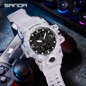 Reloj deportivo para exteriores SANDA 6126 para hombre, reloj de pulsera con pantalla dual LED digital y de cuarzo, reloj electrónico para hombre - Product Image 5