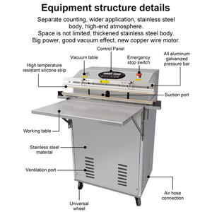 高効率500型ダブルポンプ半自動外部真空包装機商用果物野菜包装機 - Product Image 2
