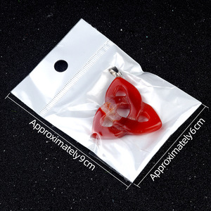 Liontin batu Obsidian Amethyst alami liontin pria wanita kualitas tinggi grosir desain simpul Irlandia segitiga berongga - Product Image 6