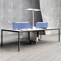 Bureaux modulaires convertibles modernes pour 4 personnes Poste de travail acoustique 2 4 6 places Bureau de centre d'appels
