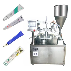 Hot Sales Industrial Rotary Semi-Auto Cosmetic Lotion Soft Alu Tube Filling And Sealing Machine