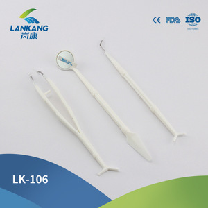 ชุดอุปกรณ์ทันตกรรมแบบใช้แล้วทิ้ง LK-106 พร้อมกระจก ปากคีบ และแหนบ สำหรับผู้ใหญ่ สีขาว ได้รับการรับรองมาตรฐาน CE คู่มือการใช้งาน - Product Image 2