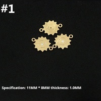 2025 Offre Spéciale 14k or rempli Double trous lune étoile fleur Zircon pendentifs connecteur breloques pour la fabrication de bijoux