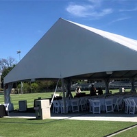 Banquet de mariage pour 500 invités, tentes blanches pour événements, tentes de fête en PVC, chapiteau événementiel, tentes à auvent pour événements en plein air