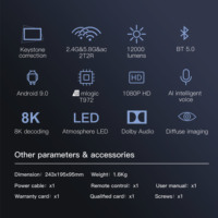 Projecteur portable XNANO X1 avec télécommande vocale 8k, double Wifi, mini projecteur de poche pour cinéma maison, projecteur intelligent LCD de haut niveau