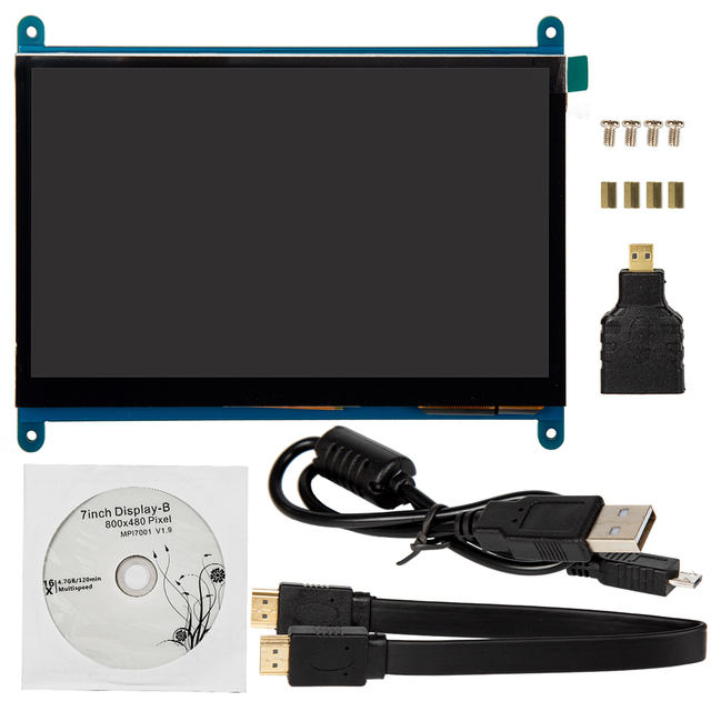 Highly Compatible Capacitive Touch Screen LCD Display Module 800*480 7Inch for Raspberry PI3/4 Development Board Mini Mainboard