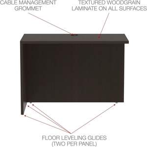 Serie Alera Valencia 42 pulgadas X 23.63 Pulgadas X 29.5 Pulgadas Escritorio Reversible Return/Bridge Shell Espresso para Oficina - Product Image 6