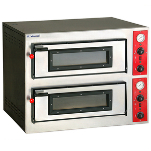Horno de encimera eléctrico de doble cubierta de acero inoxidable comercial más vendido para hornear pasteles de pan de Pizza en cocinas de restaurantes - Product Image 1