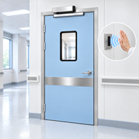 Pintu Ayun Rumah Sakit Otomatis dengan Sensor Lambaian Tangan Pintu Medis Elektrik Satu Daun untuk Klinik OEM ODM
