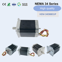 Moteur pas à pas Nema 34 à double arbre, 1,8°, 4 phases, 8,67 N.m (1228 oz.in), 3V 6A, 8 fils, indice de protection IP, 86 mm, 4 kg, pour usinage CNC industriel
