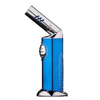 Briquet torche JOBON Jet Blue Flame au gaz butane rechargeable, coffret cadeau, design minimaliste pour accessoires de fumeur, logo personnalisé