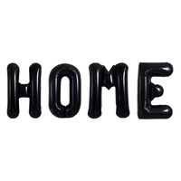 Ensemble de ballons en feuille d'aluminium de couleur noire de 40 pouces avec inscription HOME pour la décoration de fête