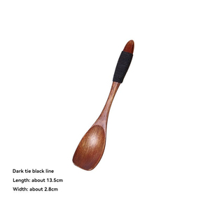 Cuillère à soupe en bois pour enfants, cuillère à dessert, à confiture, à café, à mélanger, cuillère à miel avec fil attaché, <span class=keywords><strong>vaisselle</strong></span> créative - Product Image 6