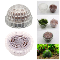 Support pour boule de mousse d'aquarium, ensemble créatif d'hémisphères flottants en mousse pour aquarium, plantes décoratives, abri pour crevettes