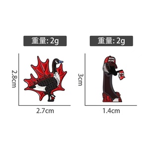 Pin Enamel Lucu Bentuk Bebek Kanada dari Paduan Seng dengan Daun Maple, Bros Honk Honk, Lencana Kerah, Perhiasan untuk Tas Ransel, Hadiah - Product Image 5
