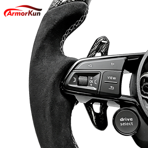 Volant de course personnalisé haut de gamme en cuir et fibre de carbone avec LED pour <span class=keywords><strong>Audi</strong></span> A3 A5 R8 RS3 S3 Q3 A4 <span class=keywords><strong>Q5</strong></span> SQ2 SQ5 Q8 Q7 SQ7 RSQ3 - Product Image 4
