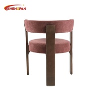 Chaises de salle à manger en bois massif nordique de haute qualité, design personnalisé, siège en velours, structure durable, chaise de restaurant rouge, mobilier pour la maison