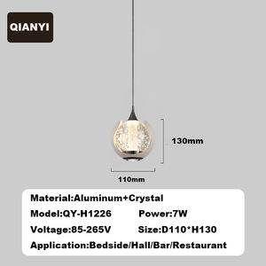 Lampada <span class=keywords><strong>a</strong></span> <span class=keywords><strong>Sospensione</strong></span> Nordica Minimalista Personalizzabile con Cavo Regolabile, Lampadario in Cristallo per Tavolo <span class=keywords><strong>da</strong></span> Pranzo e Isola <span class=keywords><strong>Cucina</strong></span> - Product Image 5