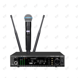 Sistema de Micrófono Inalámbrico UHF Digital Dinámico Profesional AD1 para Actuaciones, Karaoke e Iglesias - Product Image 1