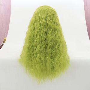 วิกผมสังเคราะห์ lindal Green วิกผมลอนยาว24นิ้ว<span class=keywords><strong>สี</strong></span><span class=keywords><strong>เขียว</strong></span>สดใสวิก<span class=keywords><strong>ผม</strong></span>เส้นใยทนความร้อน - Product Image 2