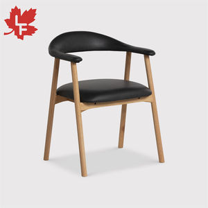 เก้าอี้ทานข้าวสไตล์โมเดิร์นฟาร์มเฮาส์ ทำจากไม้ พร้อมเบาะนุ่ม เก้าอี้ทานข้าวอัลบี ผ้าหุ้มและโครงไม้ - Product Image 4