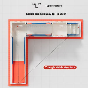 Игровой комплекс BOKE: пластиковая горка для детей, скалодром, баскетбольная стойка, максимальная нагрузка до 100 кг, для детей до 5 лет - Product Image 3