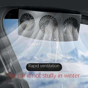 Ventilador USB para escape de coche, eliminación de olores, disipación de calor, ventilación, circulación de aire, ventilador de ventana de refrigeración - Product Image 3