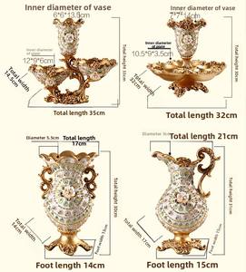 P433 Plateau à fruits en résine de style européen, rétro, pour décoration de mariage, vase, cadeau - Product Image 3