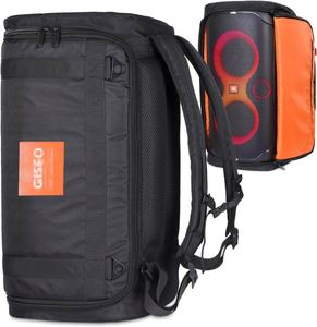 Échantillon gratuit : Sac de transport pour enceinte, étui de voyage anti-déchirure avec bretelles réglables, poches latérales et fermeture à cordon. - Product Image 1