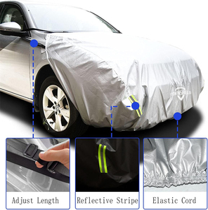 Bandes réfléchissantes résistant au feu Protection contre les excréments d'oiseaux Doublure brossée Housse de protection épaisse et robuste pour capot de <span class=keywords><strong>voiture</strong></span> avant - Product Image 2