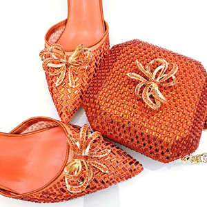 Zapatos de tacón alto de lazo de alta calidad para mujer, tacones de boda, zapatos de baile con bolso a juego, modelo BERT, conjunto óptimo de herramientas de sonido. - Product Image 4