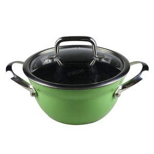 Casserole en <span class=keywords><strong>acier</strong></span> inoxydable 430 16cm marmite à lait en émail en <span class=keywords><strong>acier</strong></span> inoxydable avec couvercle en verre - Product Image 5